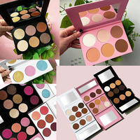 Palette de maquillage contour et highlighter en poudre compacte, marque privée