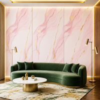 Panel de Pared de PVC con Aspecto de Mármol, 1220x2440x3mm, Alternativa al Mármol, Tablero UV para Decoración de Interiores, Tablero Laminado, Material de Losa de 4x8 Pies