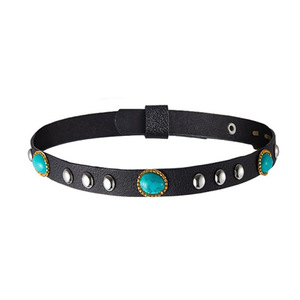 JOYEAHOME Conjunto de Collar de Cuero Estilo Vaquero, Talla Única, con Decoración de Cabeza de Toro, Estrella y Turquesa, Accesorio de Moda - Product Image 2