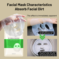 Masque facial en bio-cellulose hydratant et liftant instantané à l'arbre à thé pour peaux sèches, soin des pores et des points noirs, contrôle du sébum