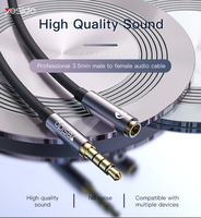 YAU26 Cable de extensión de audio personalizado de fábrica de 3,5mm macho a hembra para teléfono móvil/computadora/DVD/altavoz/coche/auriculares