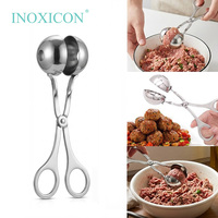 Pinces de cuisine en acier inoxydable, vente chaude, compatibles lave-vaisselle, micro-ondes et four, pour boulettes de viande, poisson et boulettes de riz, pour la cuisine à domicile