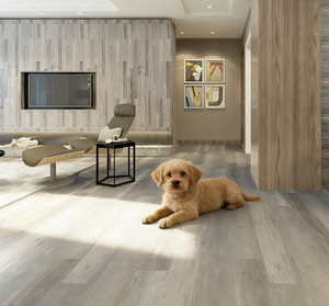 Suelo Vinílico SPC Estilo Madera, Resistente al Agua, Fácil de Instalar, para Interiores, Precio de Fábrica, Ideal para Supermercados y Oficinas - Product Image 1