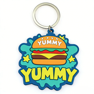 Porte-clés en caoutchouc PVC souple 2D avec logo personnalisé pour cadeau OEM, porte-clés en caoutchouc PVC silicone 3D 2D pour promotion - Product Image 5