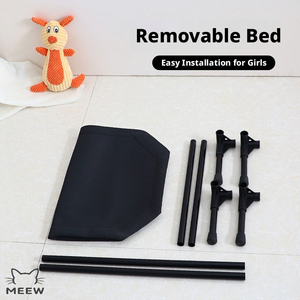 <span class=keywords><strong>Lit</strong></span> de repos surélevé <span class=keywords><strong>pour</strong></span> animaux de compagnie MEEW en tissu Oxford respirant moderne, avec housse amovible et lavable, motif à carreaux, <span class=keywords><strong>pour</strong></span> chiens et chats de petite/moyenne taille - Product Image 4