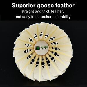 <span class=keywords><strong>Volant</strong></span> de <span class=keywords><strong>badminton</strong></span> Whizz en plumes d'oie blanches, durable et stable, très vendu - Product Image 5
