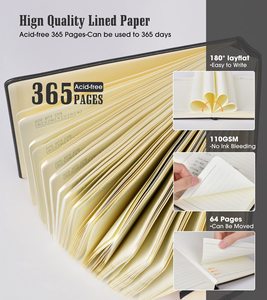 Personalized Notebook Custom logo Promotional A5 100 Sheets Journals Notebook PU Leather Hardcover Notebook with logo - Product Image 3