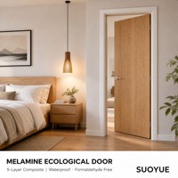 Porte intérieure en bois de couleur personnalisée, aspect bois, avec fermeture silencieuse pour la décoration des bureaux et des salles de réunion