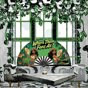 Abanicos Plegables de Bambú Personalizados de 13 Pulgadas con LED, Diseño Musical, Decoración Portátil para el Hogar, Grabado para el Año Nuevo Chino - Product Image 2