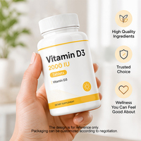 Comprimés de Vitamine D3 2000 UI pour le Bien-être Quotidien |   Soutien quotidien pour la santé osseuse et immunitaire des adultes |   Complément alimentaire en marque privée
