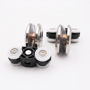 Roue suspendue moderne en acier inoxydable Poulie pour porte coulissante en verre Roue en nylon silencieuse <span class=keywords><strong>Rail</strong></span> <span class=keywords><strong>coulissant</strong></span> pour salle de bain Porte coulissante Douche - Product Image 3