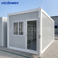 VICDOWEX Maison conteneur modulaire préfabriquée durable et compacte pour bureau, chantier de construction, entrepôt