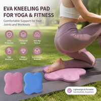Coussin de soutien pour les genoux en PU antidérapant, imperméable et écologique, avec logo personnalisé RS, pour la pratique du yoga et la protection des articulations.