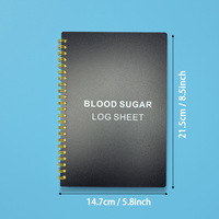 Cuaderno de Presión Arterial al por Mayor, Encuadernado en Espiral con Cubierta Impermeable, Registro Médico para el Control Diario de la Salud de Diabéticos