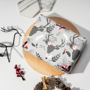 Custom Eco-Friendly Christmas-Themed Metallized Gift <b>Wrap</b> <b>Paper</b> <b>Roll</b> 100GSM Double Sided Coated Recyclable Digital Printing - Product Image 4