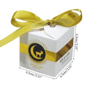 Kotak Kemasan Hadiah Morsun Eid Mubarak Kotak Permen Pita Hajj Mubarak DIY Kertas Pesta Makanan Pernikahan Permen Kotak Permen Persegi Suvenir - Product Image 3