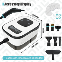Nettoyeur vapeur portable 2500W, cuiseur vapeur à chauffage rapide, nettoyeur vapeur plug-and-play robuste pour la maison | voiture | cuisine | coulis |
