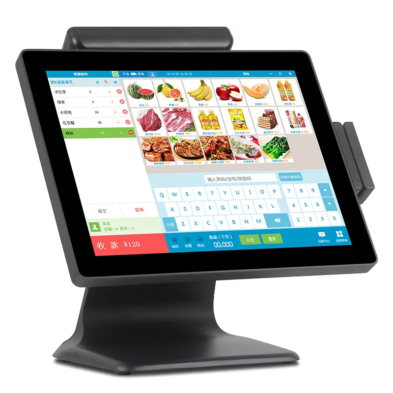 Terminal pembayaran Windows sistem Pos mesin obral 15 "perangkat Pos untuk restoran