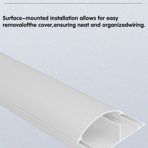 תעלת כבלים מ-PVC עמידה בחום, חצי עגולה, לבנה, לאביזרי חשמל, לוח בקרה - Product Image 6