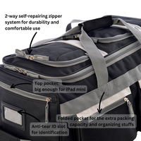 Sac de voyage à roulettes 22 pouces avec 8 poches pratiques, sac de voyage multifonctionnel, sac à bagages léger et durable avec roulettes
