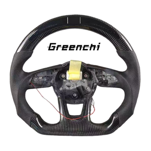 Volante de Fibra LED Compatible con <span class=keywords><strong>Audi</strong></span> S4 A5 A4 S3 S5 S6 S7 RS3 RS4 RS5 RS6 RS7 Q3 Q5 Q7 Q8 A3 A6 A7 A8 B9 B8.<span class=keywords><strong>5</strong></span> R8 TT C8 - Product Image 1