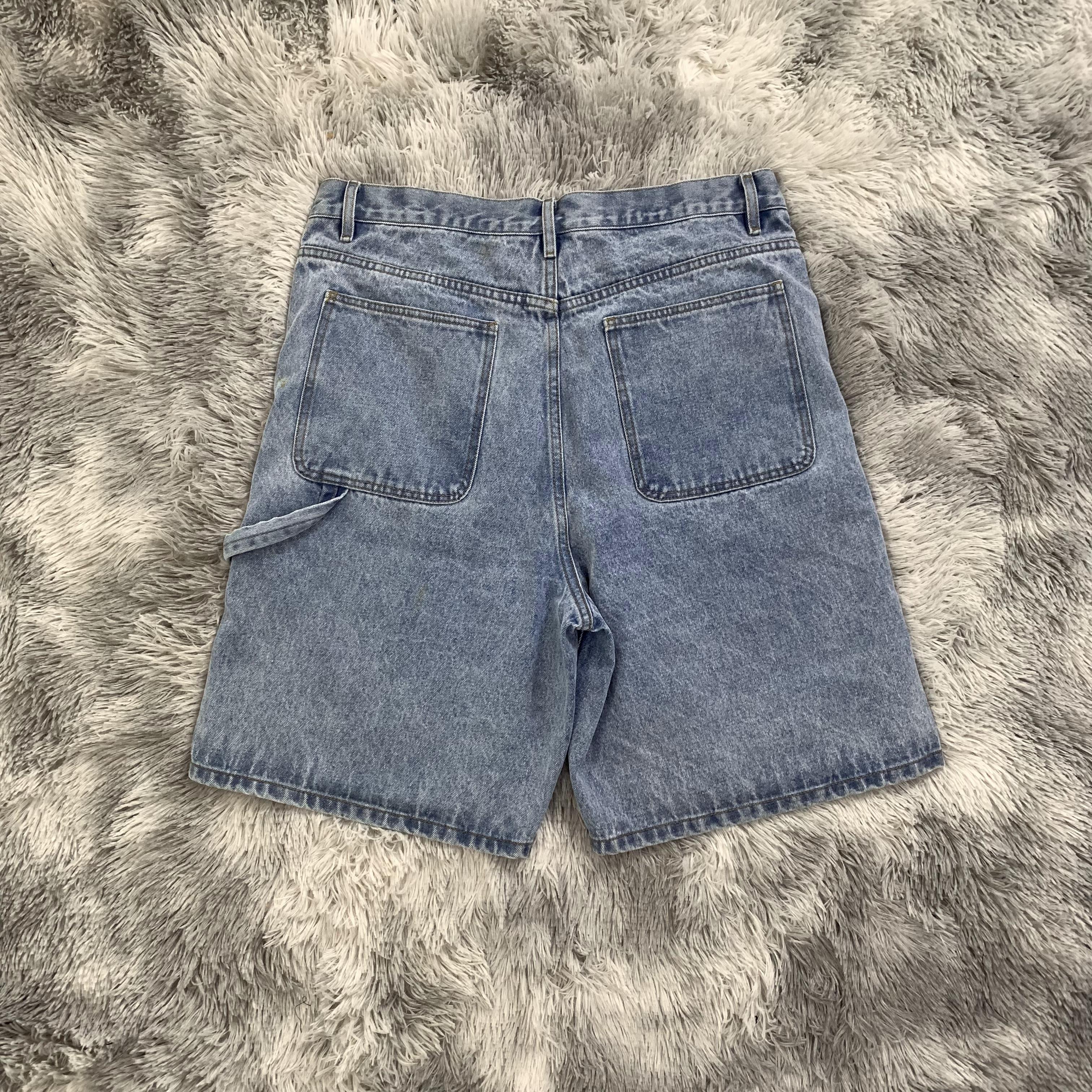 geeks DENIM DOWBLE KNEE HALF PANTS