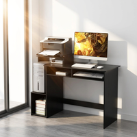 Bureau convertible extensible en bois moderne et simple pour la maison, l'étudiant, l'écriture, le bureau, l'employé, usage informatique individuel
