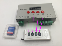 Contrôleur de pixels LED ADS K-000C, contrôle DMX/SPI, 512/1350 pixels, PWM, carte SD programmable, certifié ROHS, éclairage en plastique, garantie 2 ans
