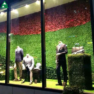 Mur d'herbe verte réaliste en plastique écologique décoration extérieure mur végétal artificiel résistant aux UV - Product Image 5