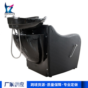 Silla de peluquería de cuero PU negro hecha a medida para salones de belleza y barberías, diseño fijo duradero HZ9089 - Product Image 4