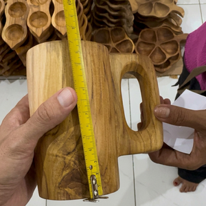 แก้วไม้สักทำมือ |   ภาชนะทรงกระบอกสไตล์เรียบง่าย ตกแต่งแบบธรรมชาติ - Product Image 1