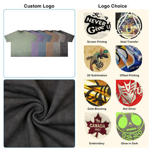 Camiseta Oversize Corta de Algodón y Poliéster de Alto Gramaje (280 g/m²) para Hombre, Estilo Urbano, Ecológica, de Secado Rápido, Transpirable y con Efecto Desgastado por el Sol - Product Image 5