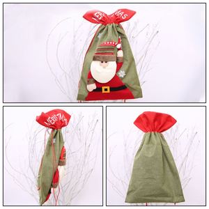 2023 Christmas Fabric Decoration Cute <b>Kids</b> <b>Drawstring</b> Gift Packaging Pouch <b>Bag</b> for Sale - Product Image 4