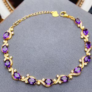 Bracelet en améthyste de créateur avec argent sterling - Bracelet tendance pour femmes pour le marché B2B - Product Image 6