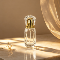 Flacons de parfum arabes de luxe, vaporisateurs de parfum en verre de 30 ml avec bouchon à vis et capuchon en acrylique