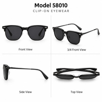 Lunettes optiques et montures de prescription en acier et TR avec clips solaires et verres polarisés – Ensemble de montures de lunettes