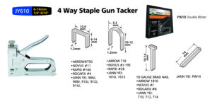GS Certificated 4-in-1 Industrial Use Hand <b>Tool</b> <b>Power</b> Adjustable 18Gauge 6(1/4")-14mm(9/16") Brad Staple Gun OEM ODM Supported - Product Image 3