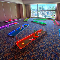 Kit de Accesorios Eléctricos para Mini Golf LED, Actividades Nocturnas Familiares Deportivas, Equipo de Juegos de Nylon para Exteriores, Parque de Trampolines