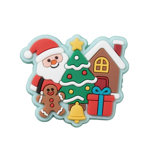 Custom Christmas Cartoon Anime Style Handmade PVC Soft Rubber Badge Accessories Pendant Cute Plastic Crafts by Manufacturer