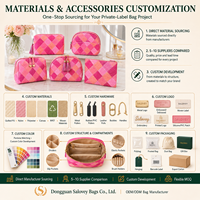 Sac à cosmétiques en cuir PU matelassé avec motif uni de luxe et fermeture ouverte - saloveybags