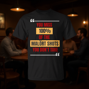 Camiseta Malort Shot Quote negra con cuello redondo para hombre, camiseta promocional - Product Image 3