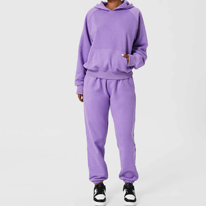 <span class=keywords><strong>2023</strong></span> femmes C47 automne <span class=keywords><strong>hiver</strong></span> à capuche ample sport loisirs pull ensemble rembourré cent poches brodé motif cheville pour - Product Image 3