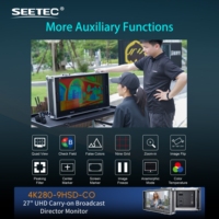 Moniteur de diffusion professionnel SEETEC 4K280-9HSD-CO 27 pouces 4K Ultra HD, 4x Multi-Vue, OEM pour studio TV et camion de production