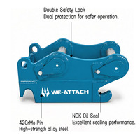 Attache rapide série S We-Attach 6-11T pour excavatrices, double verrouillage, faible hauteur, norme européenne, attache rapide hydraulique avec moteur
