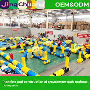 Piste de karting gonflable pour centre commercial, barrière de sécurité pour voitures tamponneuses pour enfants, piste de divertissement carrée - Product Image 2