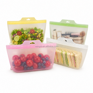 Sac de conservation alimentaire en silicone sans BPA, réutilisable, personnalisable avec logo, compatible four et congélateur, qualité alimentaire - Product Image 1