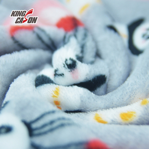 Kingcason Panda Skydiving Cute Animal Pattern Printed 280GSM 1.6M Recycled Flannel Fleece Fabrics for Winter Home Textile - Product Image 6