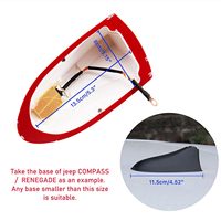 Antena de Aleta de Tiburón Súper Funcional con Base de Cinta Adhesiva, Antenas de Radio para Techo para Auto, SUV, Camión y Furgoneta