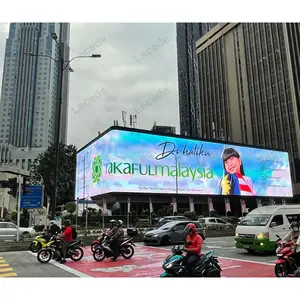 Lecede 3D Outdoor Led Display 90 Degree Building Corner Wall Mounted Publicidade Tela Signboard para Shopping Mall