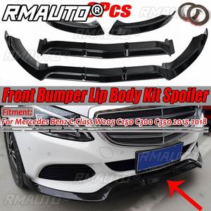 W205 Front Lip Car Front Bumper Diffuser Lip <b>Splitter</b> Spoiler Body Kit for Mercedes Benz C Class W205 2015-2018 Car Accessories - Product Image 2